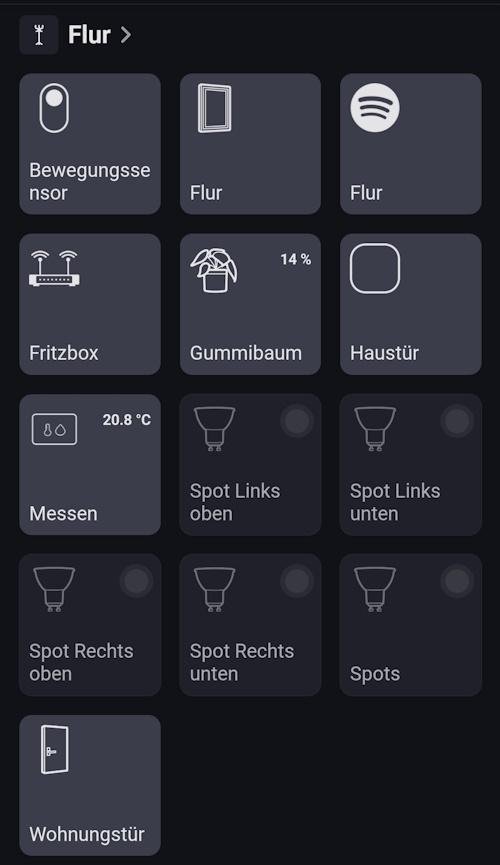 Homey Pro Ger&auml;te &Uuml;bersicht