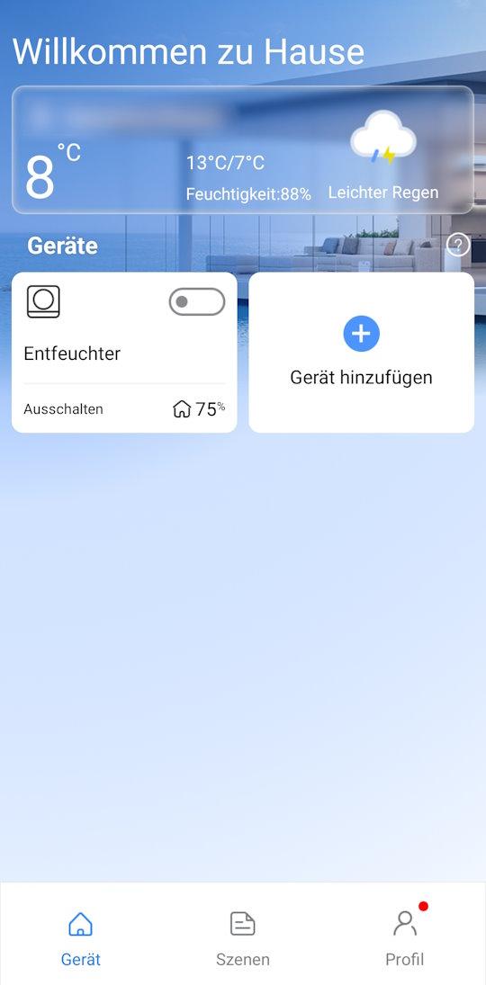 Midea Luftentfeuchter hinzuf&uuml;gen