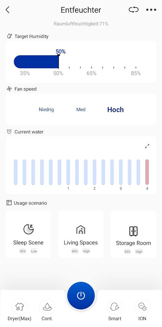 Midea Luftentfeuchter App