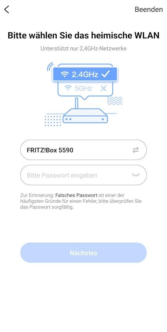 Midea Luftentfeuchter App eigenes WLAN ausw&auml;hlen