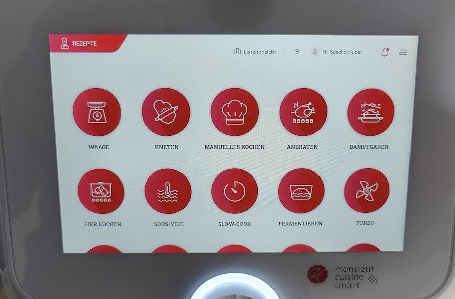 Monsieur Cuisine Smart Kochprogramme Rasteransicht