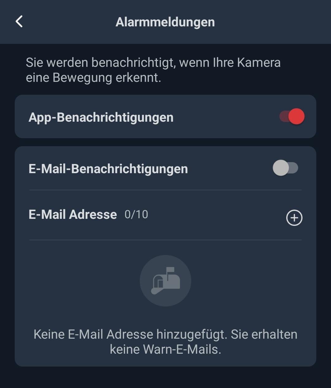 Mit der Bewegungserkennung wird man direkt benachrichtigt.