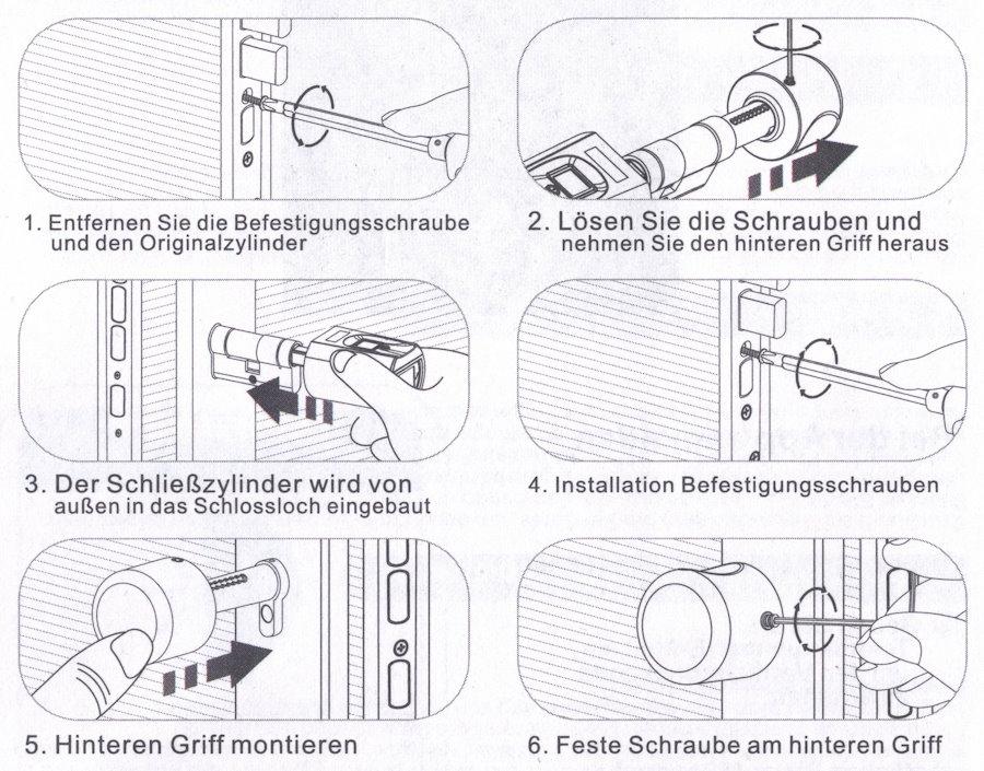 WeLock Fingerabdruck T&uuml;r&ouml;ffner installieren