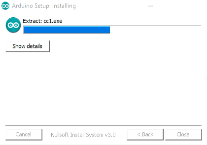 Jetzt wird die Arduino IDE installiert.