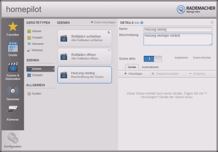 Dank Automationen kann die Heizung auch automatisch gesteuert werden.