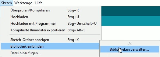 Installiere zuerst die Bibliotheken für den ESP8266 Temperatur-Sensor.