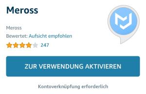 Als erstes muss der meross-Skill aktiviert werden.