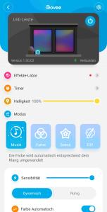 Im Dashboard hast du zahlreiche Steuerungsmöglichkeiten.