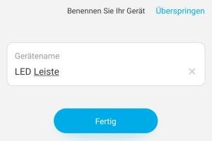 Nun kannst du dein Gerät auch benennen.