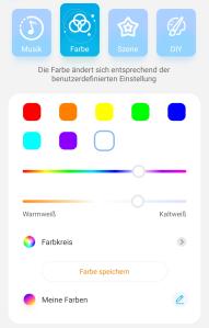 Beim Farb-Modus ist der Name Programm: Farben einstellen.